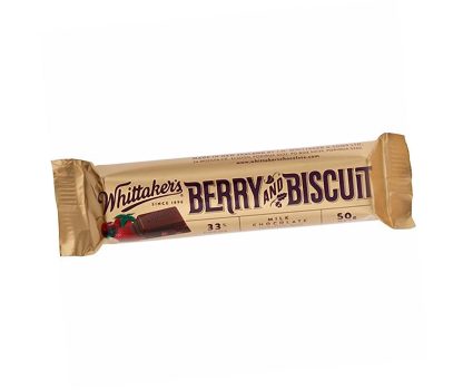 Whittaker's Berry & Biscuit Chocolate Chunk Bars - Bulk 36 x 50gm