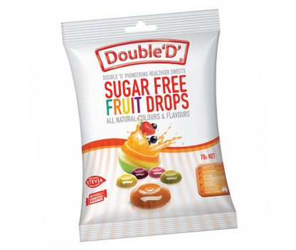 Double D Sugar-Free Fruit Drops Mini packs 3 x 70gm