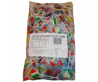 Little Coloured Heart Lollipops